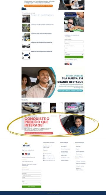 Portal Ei Táxi - Banner Rodapé Pg Categoria Desk