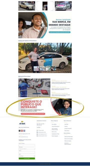 Portal Ei Táxi - Banner Rodapé Pg Home Desk