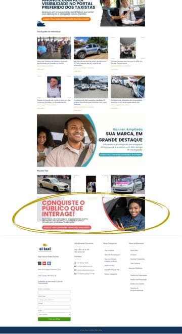 Portal Ei Táxi - Banner Rodapé Pg de Notícias Desk