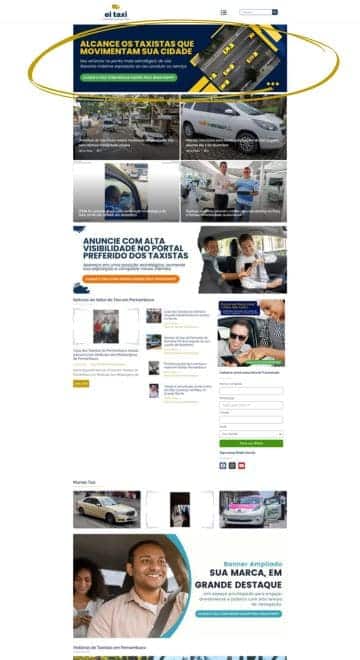 Portal Ei Táxi - Banner Superior Pg Home Desk