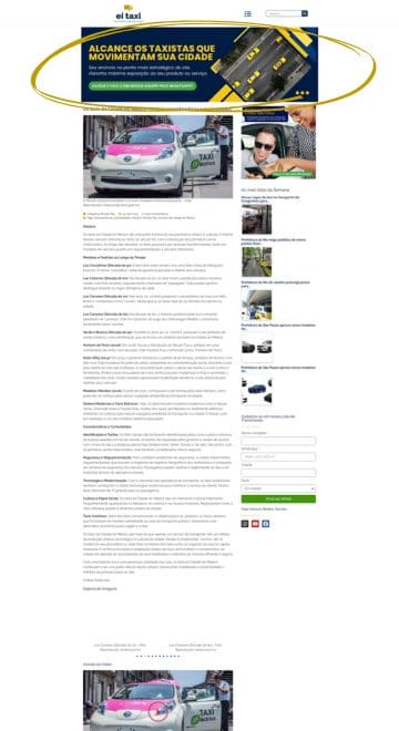 Portal Ei Táxi - Banner Superior Pg de Notícias Desk