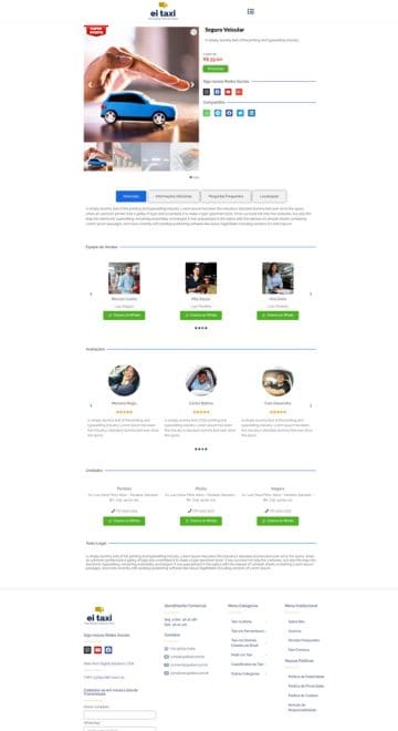 Portal Ei Táxi - Landing Page Segmentos Diversos - Desk
